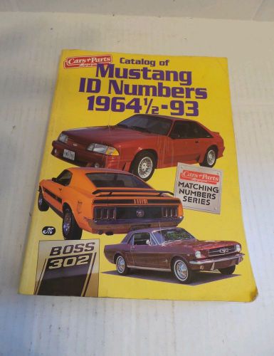 Mustang id numbers cars parts boss 302 paint upholstery more