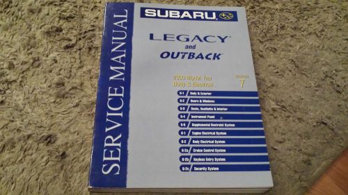 2000 subaru legacy &amp; outback service repair shop workshop manual section 7 oem