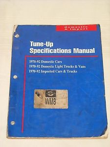 1970-1992 domestic &amp; import tune up specifications manual (7634)