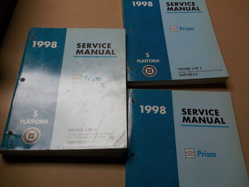 1998 chevrolet prizm factory service manual set