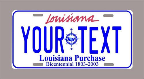 Louisiana custom novelty license plate-your name or text 6&#034;x12&#034;-free shipping