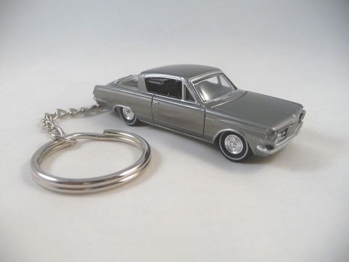 1964 plymouth barracuda cuda silver keychain &#039;64 cuda key chain