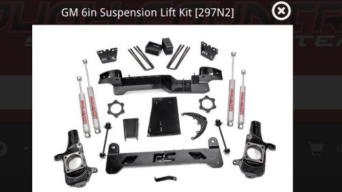Rough country 6in gm suspension lift kit (01-10 2500hd 4wd) sku 297n2