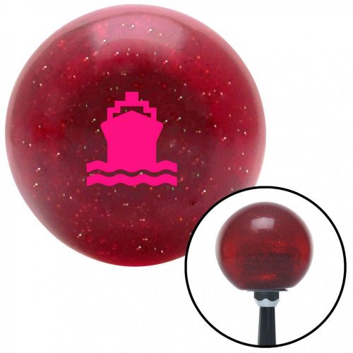 Pink cruise ship red metal flake shift knob with 16mm x 1.5 insert ktm nascar