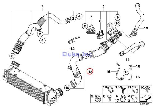 Bmw genuine air duct charge air induction tract charge air induction tract e82