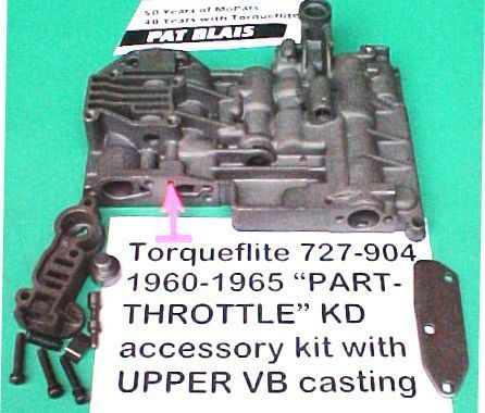 Torqueflite 727-904: part-throttle 3-2 kickdown kit – 1960-1965 applications