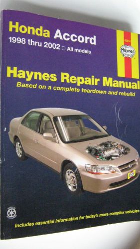 Honda accord 1998-2002 haynes repair manual