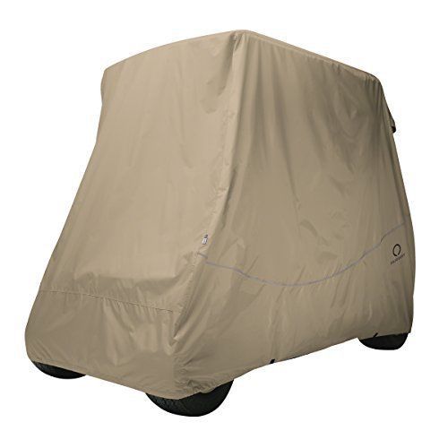 Classic accessories fairway golf cart quick fit cover, khaki, long roof