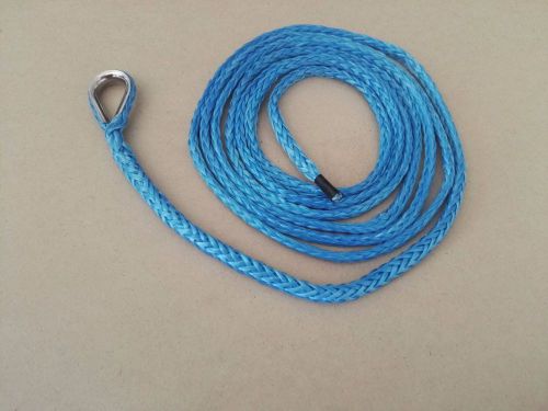 1/4&#034;*10ft blue atv snow plow lift rope,synthetic winch rope,electric winch rope