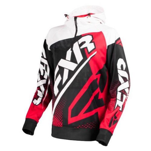 Fxr race tech mens 1/4 zip hoodie black/red/white