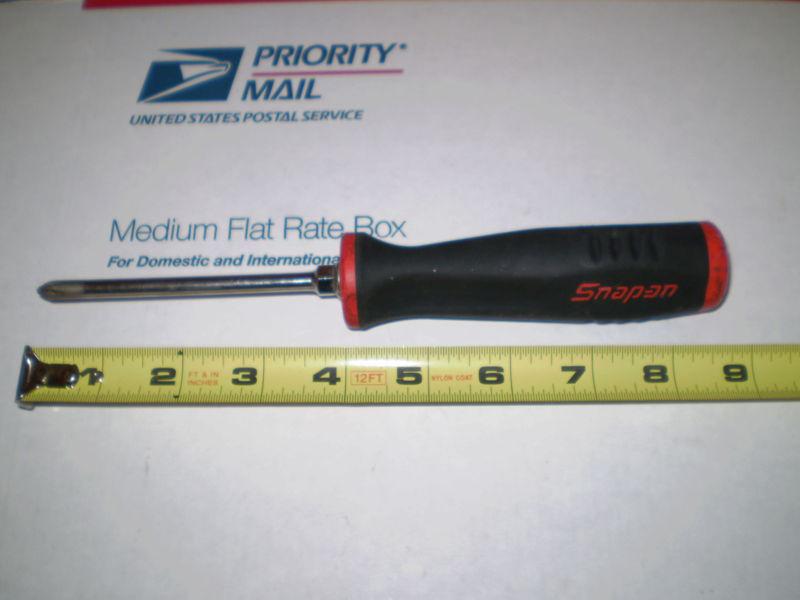 Snap on tools screwdriver, philips #2,  8 3/4",  black rubber handle and red tip