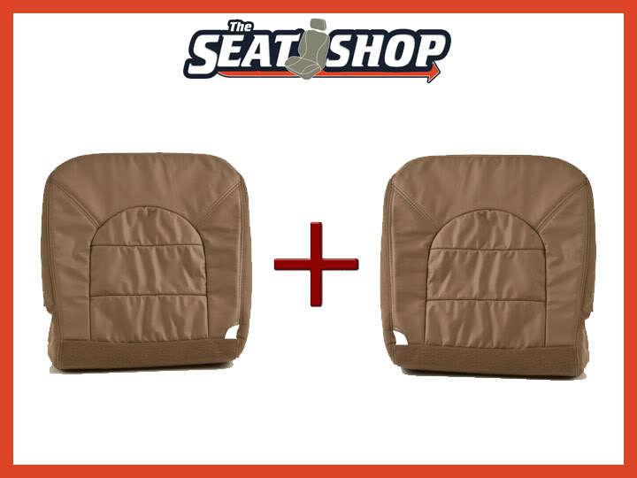2000 ford f250/350 med parchment leather seat cover lh & rh bottom