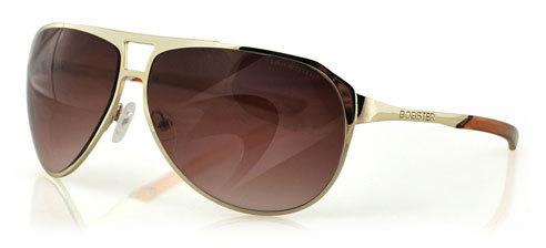 Bobster snitch street series sunglasses, gold metal frame, brown gradient lens