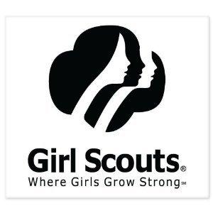 Girl scouts vinyl car decal sticker- any color, add troop number