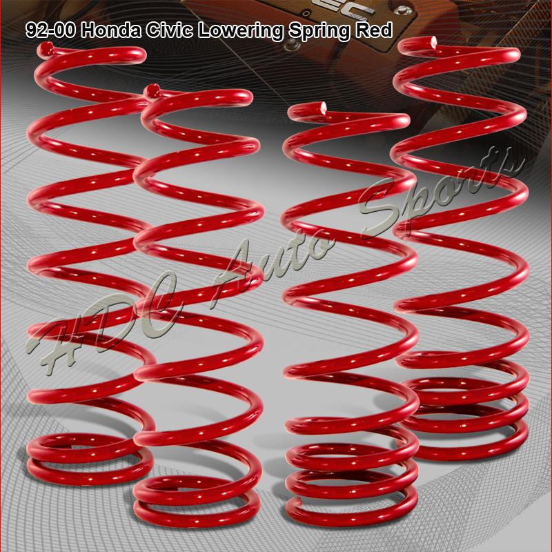 Honda civic / del sol / acura integra jdm red suspension lower lowering spring