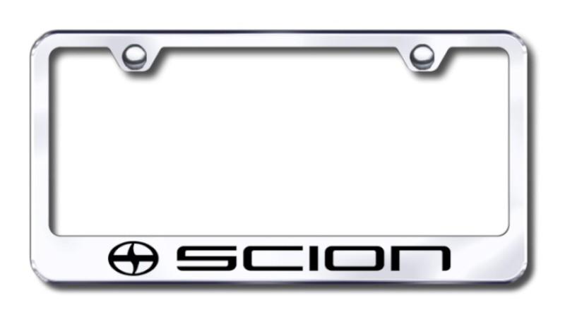 Toyota scion  engraved chrome license plate frame made in usa genuine