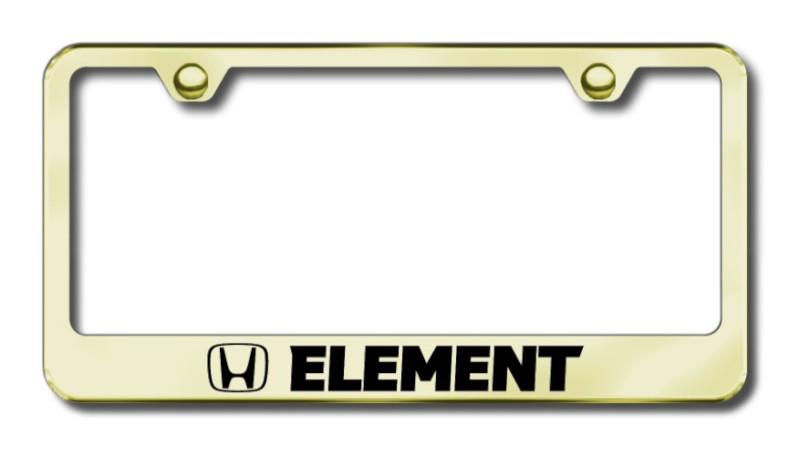 Honda element  engraved gold license plate frame made in usa genuine