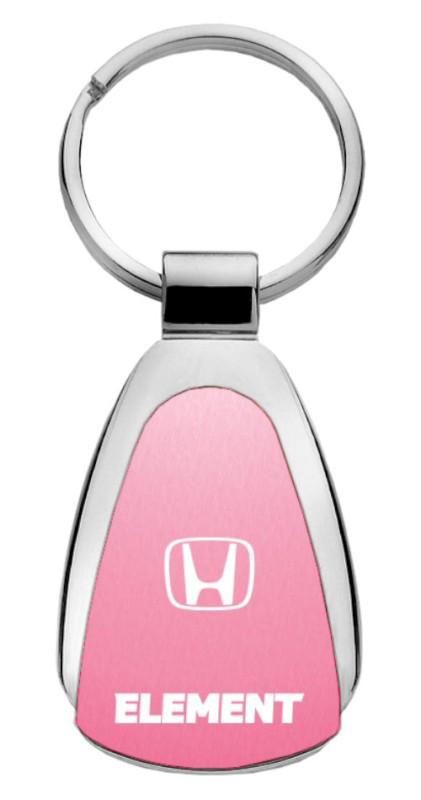 Honda element pink teardrop keychain / key fob engraved in usa genuine