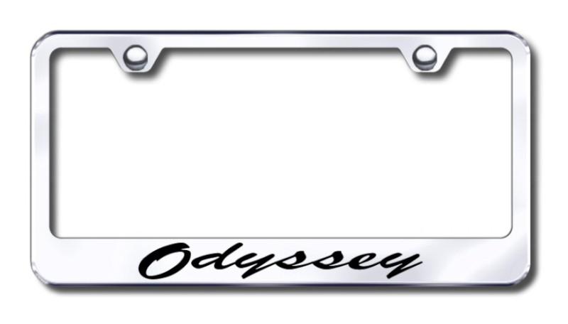 Honda odyssey script  engraved chrome license plate frame made in usa genuine