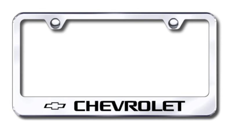 Gm chevrolet  engraved chrome license plate frame made in usa genuine