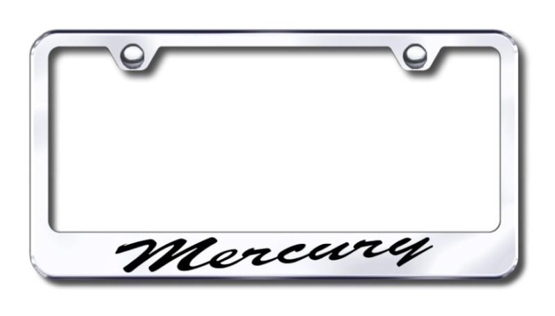Chrysler mercury script  engraved chrome license plate frame made in usa genuin
