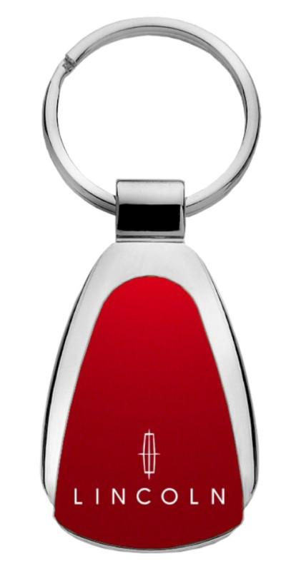 Ford lincoln red teardrop keychain / key fob engraved in usa genuine