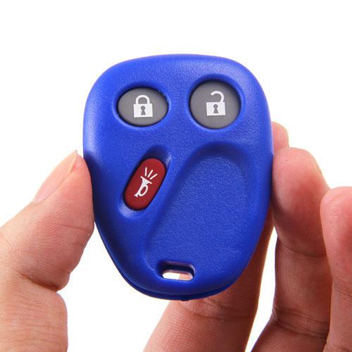 Topq blue 3 button fob remote keyless entry key case shell&pad for chevy hummer
