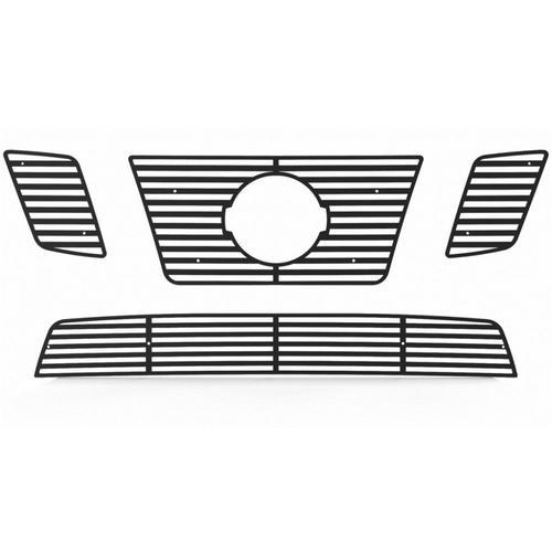 Nissan frontier 12-13 horizontal billet black grille insert aftermarket trim
