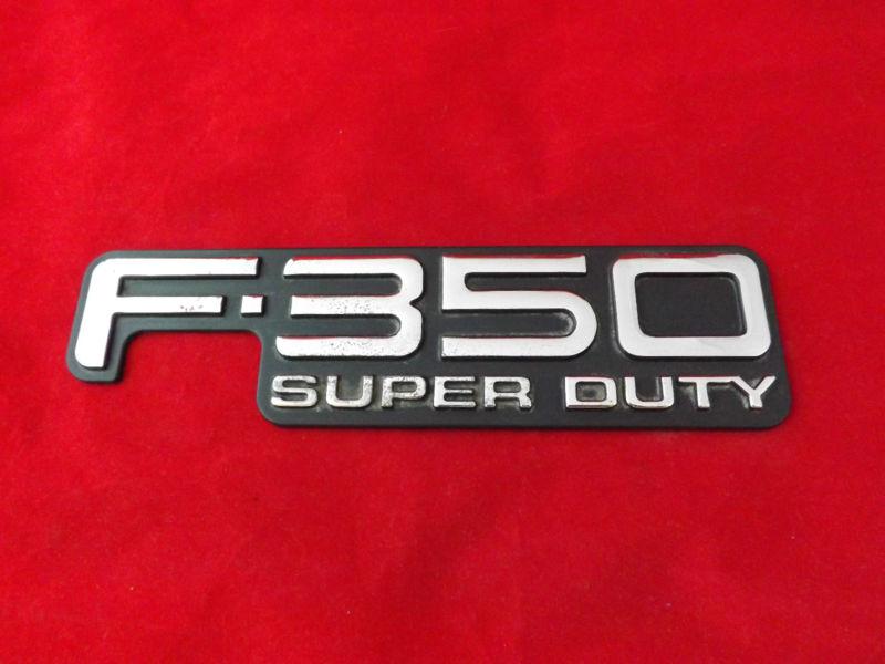 Ford f-350 super duty chrome emblem 1999-2004 badge oem rear tailgate f350 02 03