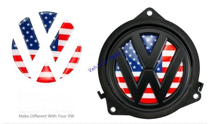 Resin usa flag trunk vw emblem insert fit for vw mk5 mk6 golf gti cc passat