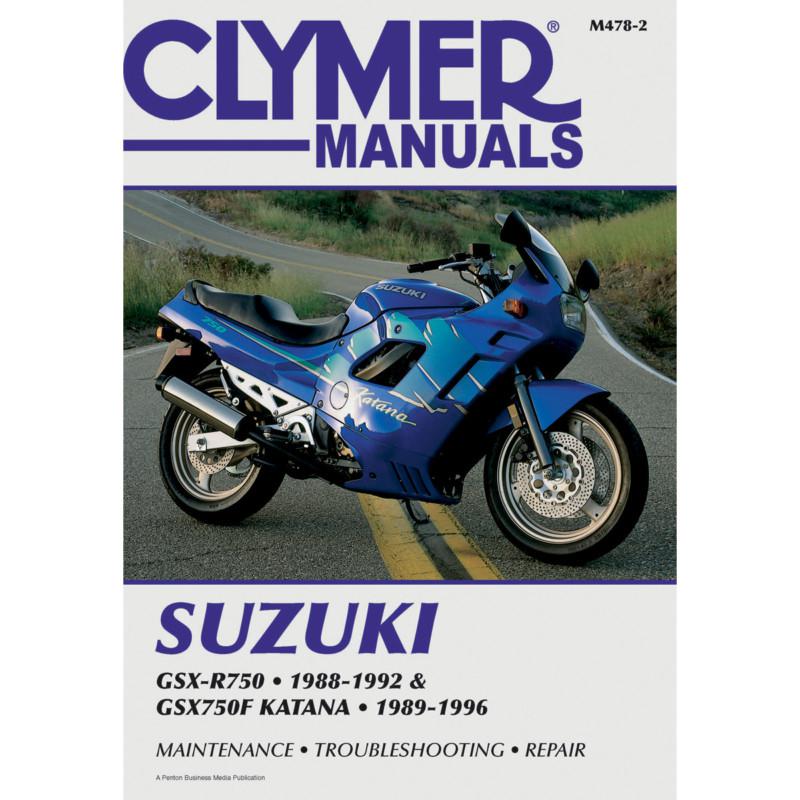 Clymer m478-2 repair service manual suzuki gsx-r750 88-92, 750 katana 1889-1996
