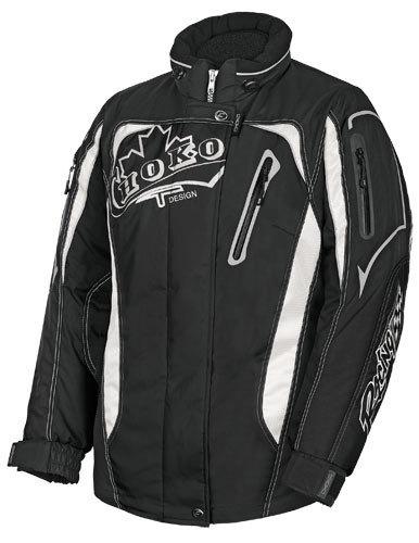 Choko women's pro racing snowmobile jacket black/white x-large