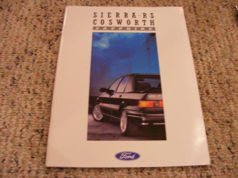 1988 ford sierra rs cosworth sapphire 26page brochure, uk publication.