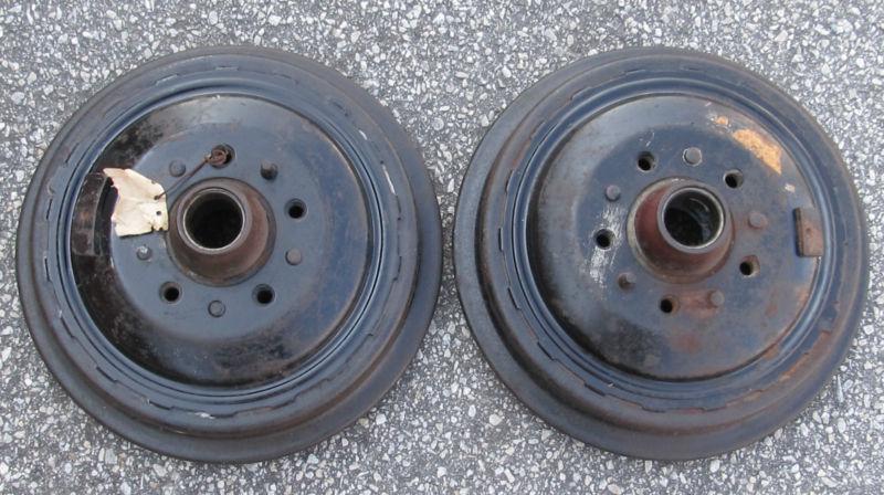 Nos 1957-1959 plymouth 11"x 2" front brake drum pair mopar pn 1732328 1732329