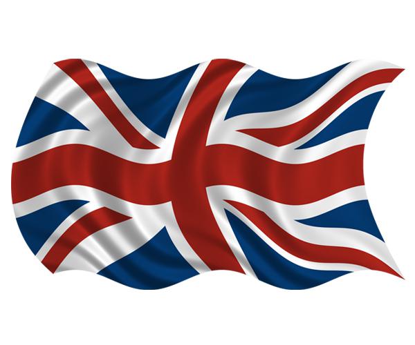 Britain union jack waving flag decal 5"x3" british uk vinyl car sticker (lh) zu1