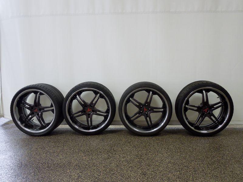 Russtec forged in russia alloy wheels-black-chrome lip (set of four)