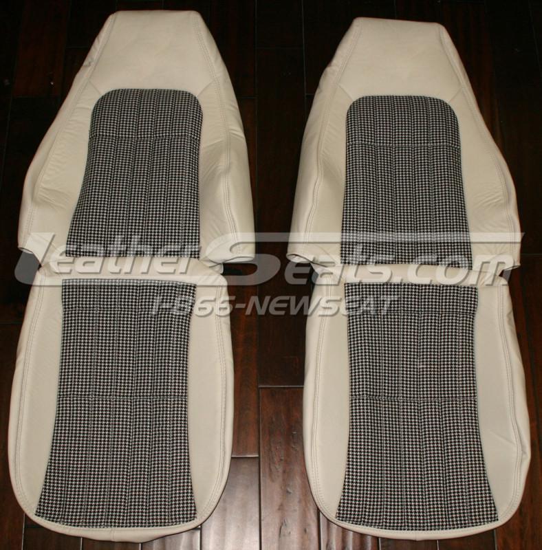 97 - 02 chevy camaro  30th anniversary houndstooth custom leather seat covers