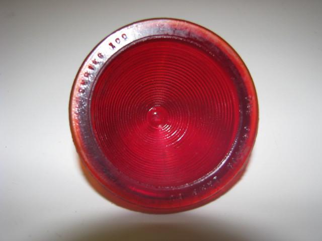 Vintage glass bullet style marker lights~red lenses for truck~glass cone~vgc