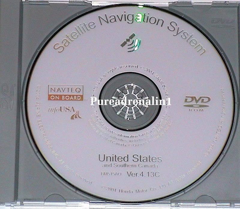 2005 acura 3.5 rl touring united states canada navigation map disc cd dvd 4.13c