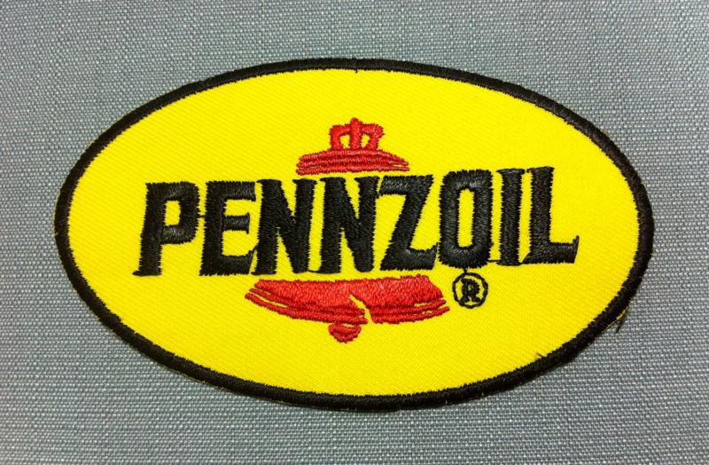 Pennzoil embroidered patch iron on badge car motor auto racing rally f1 oil gas