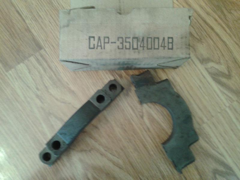 New broken set of 2 to 4 bolt nodular iron chevy 350 main caps sbc 2 caps