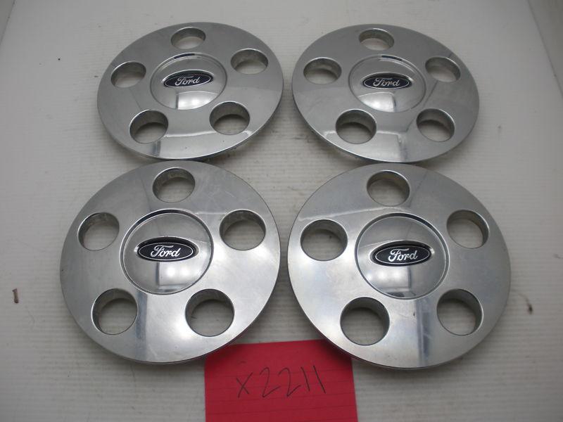 Set of 4 oem 08 09 ford taurus chrome 8g1j-1a096 center caps hubcaps