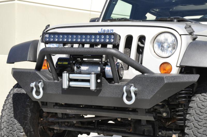 Jeep wrangler front bumper ko off road rock crawler winch steel stinger jk 03
