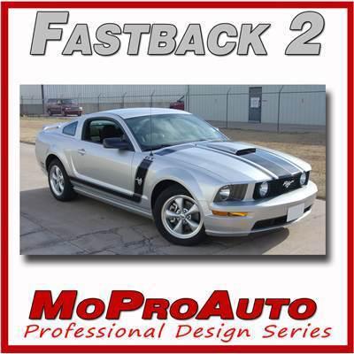 Fastback 2 boss style mustang graphics - 3m pro grade stripes decal 2009 603
