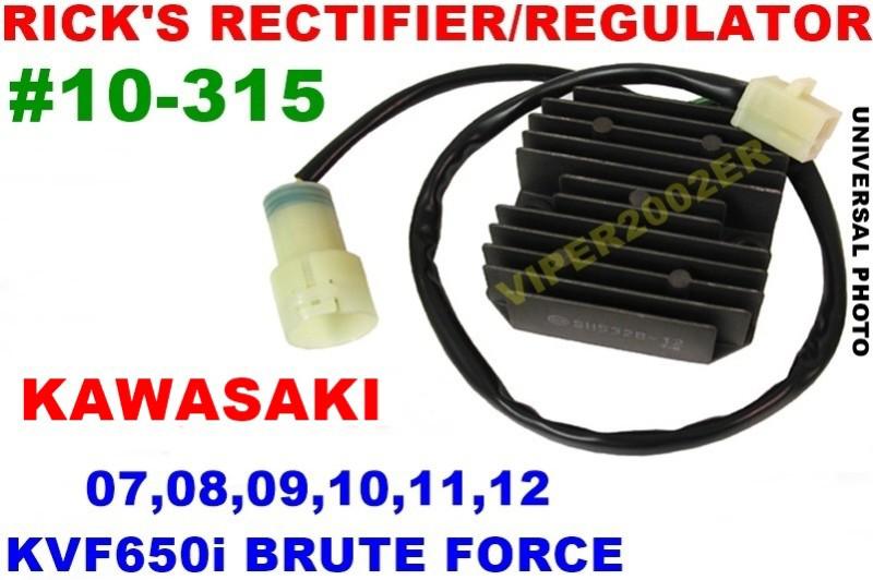 Rick's rectifier regulator kawasaki 07,08,09,10-12 kvf650i brute force  #10-315