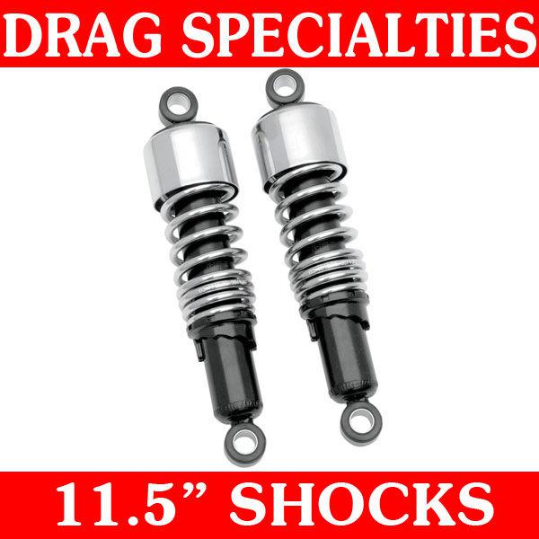 Drag specialties 11.5" chrome rear shocks absorbers 1986-2003 harley sportster