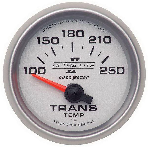 Auto meter 4949 ultra lite ii electric transmission temperature gauge 100-250˚f