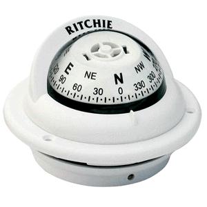 Ritchie tr-35w trek compass - flush mount - whitepart# tr-35w