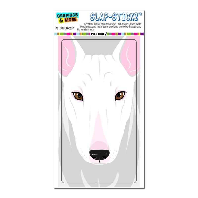 Bull terrier white - dog pet - slap-stickz™ car window locker bumper sticker