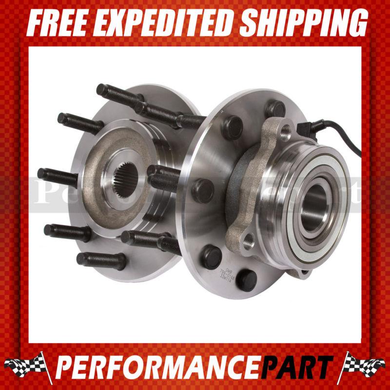 2 new gmb front left and right wheel hub bearing assembly pair w/ abs 799-0168